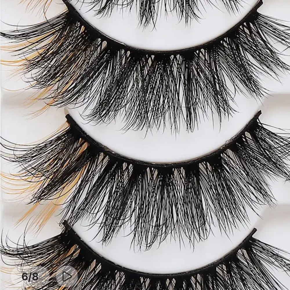Yellow Color Strip Lashes - Picture 2 of 2